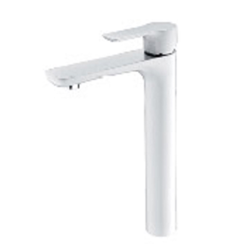 Single lever spray white painting basin faucet